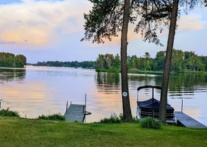Image of Spacious Waterfront with large deck, 2 Docks and Bar\/game room