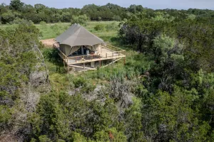 Image of Stunning Mountain View Safari Tent Glamping near AUSTIN \/ SAN ANTONIO