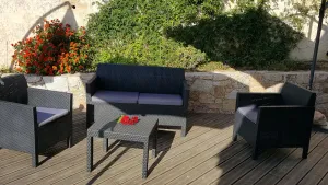 Image of Villa, near Ile Rousse and the sea, lake and mountain view
