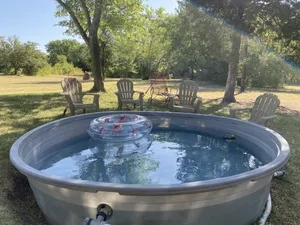 Image of Country Retreat near Dallas: pond for fishing, fire pit, and stock-tank pool