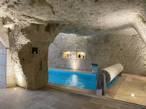 Image of Gîte des Caves, 16th century, near Beauval and Chenonceaux, troglodyte pool