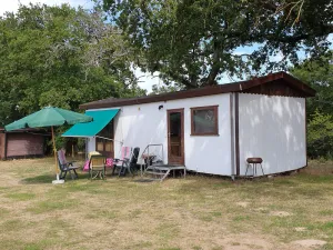 Image of Mobile Home, for 2 adults and 3 children, surrounded by meadows with animals