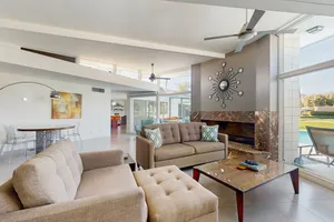 Image of Historical, mid-century modern home w\/ a private pool & gas grill - dogs welcome