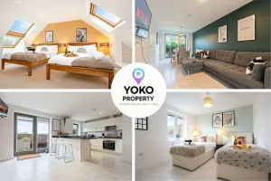 Image of Exquisite 7 Bedroom 5 Bathroom House - Over 1900 sqft - Close to City Centre with Free Parking, Fast W-Fi and SmartTVs by Yoko Property