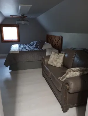 Image of Family Suite with King & 4 adult bunk beds at Becks Lake