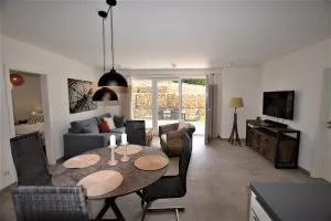 Image of Built in 2018, the vacation apartment on the second floor is 64 m² in size, has two