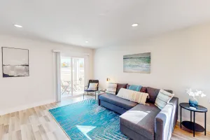 Image of Full duplex near beach with renovated interior, screened porches-Dogs ok