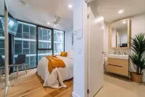 Image of Modern Compact Studio Separate Bathroom