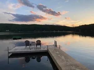 Image of Private Lakeside Camping with Included Tent, Air Mattresses, Kayaks, Fire Wood
