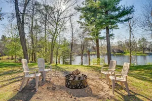Image of Lake Wissota Home w/ Private Dock + Fire Pit!