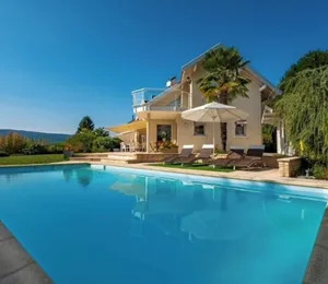 Image of Magnificent villa with lake and mountain views