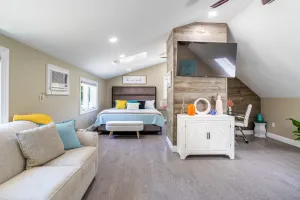 Image of Stylish Upscale Apt w\/ Snack Bar & Sunny Deck