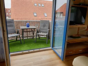 Image of Apartment lighthouse at the sandy beach-balcony-2 double-bedroom-balcony-dogs on request