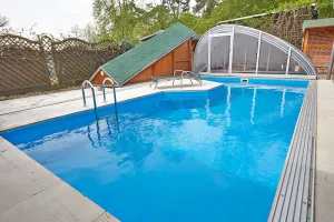 Image of Holiday house with pool and sauna in the middle of the forest on the Elbe bike path