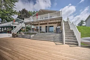 Image of Lakeside home with large deck for enjoyment