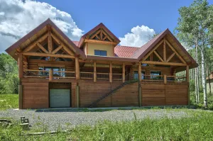 Image of Large Vega Lake Colorado REAL LOG CABIN