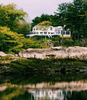 Image of Maine waterfront home, with hot tub and dock access, 1 mile from downtown Bath