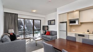 Image of Lantern 23- Balcony Apartment, nestled in the Snowy Mountains.