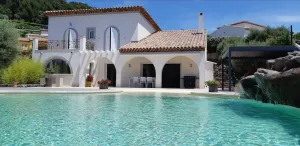 Image of Architect-designed villa with pool and jacuzzi, sea view