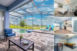 Image of Beautiful Pool Home with Spa, Games Room in Golf Community Close to Disney