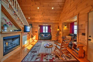Image of Warm & Cozy Cabin w\/ Deck on Top of the Blue Ridge