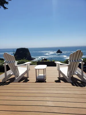 Image of Remodeled home- spacious, beautiful yard, hot tub & ocean view all around!!