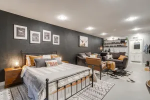 Image of Industrial Style Guest House w\/ Privacy Fence