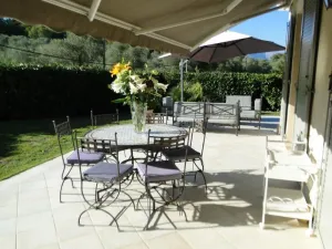 Image of Villa with terraces and swimming pool panoramic view. Near golf courses and beach, 1km from village