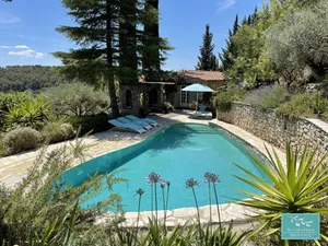 Image of Beautiful stone house in olive grove, great pool area and garden, panoramic view