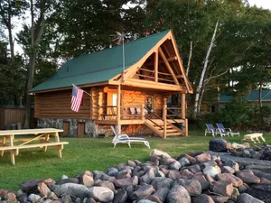 Image of Log Cabin on Lake Ontario