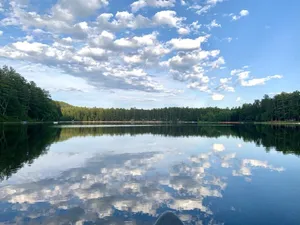 Image of Waterfront Log Home on Quiet Lake - 25 Minutes -Sunday River Ski