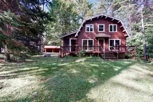 Image of Rustic, dog-friendly cabin with  deck, screened porch.