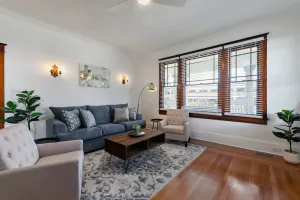 Image of Old Mission Manor - Chic 2br 1ba Apartment - Sleeps 6 - Pool Table - 15 Min Walk to Downtown