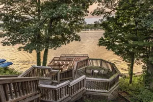 Image of Lakeside Cottage w\/ Spacious Multi-level Deck and Outdoor Living Space