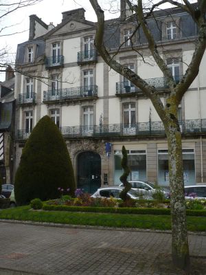 Image of charming apartment building 19th in historic city center.