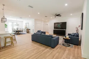 Image of Contemporary Coastal Retreat with 3 Masters, Minutes to beaches