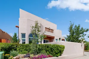 Image of Modern Adobe Home w\/ Mountain-View Balcony, Short Drive Downtown