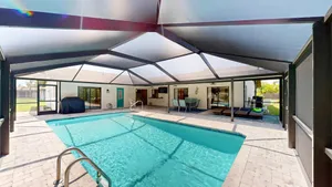 Image of Cypress House Private SALTWATER pool. Great location, 7 miles to the beach!