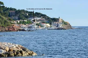 Image of Feet in the water at the little port of Les Oursinières -