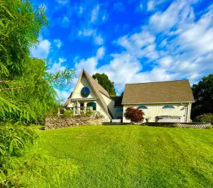 Image of 5 Bedroom A-Frame Cottage with Creek, Barn, Game Room, Fire Pit, Hot Tub