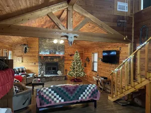 Image of River Cabin, peaceful and serene.