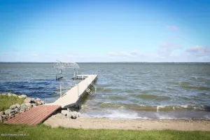 Image of Sunset Beach on Otter Tail Lake, fall colors, snowmobile trails, ice fishing