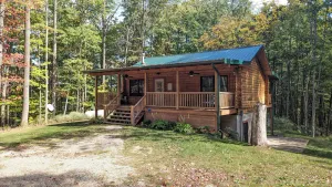 Image of Incredible secluded cabin featuring amazing forest views off of the back deck!