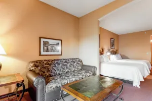 Image of Riverside studio with private balcony, on-site golf