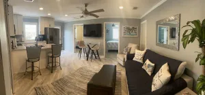 Image of Private stylish apartment over the garage with a private entrance.