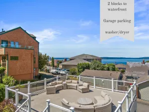 Image of Cozy Old Town Escape | Bay Views + Garage + Patio | Steps to Ruston Way!