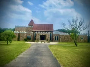 Image of Elegant, romantic castle w\/ rooftop deck, forest, pond and theater!