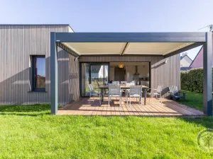 Image of Modern House with Terrace, Bioclimatic Pergola & Enclosed Garden in Portbail