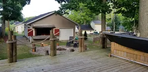 Image of The Hangout hot tub cottage on Big Pine Island Lake