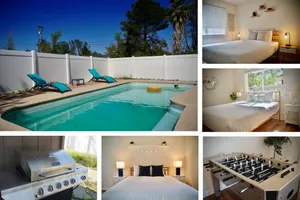Image of ✨ *NEW* Peaceful Modern Retreat w\/ BBQ 🍗 Pool 🌊 Foosball ⚽️